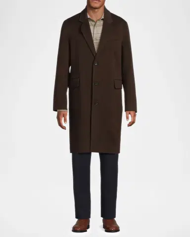 Vince Men 's Splittable Wool-Blend Single-Breasted Topcoat | Thumbnail 4 Vince Men 's Splittable Wool-Blend Single-Breasted Topcoat | Thumbnail 4