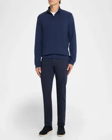 Polo Ralph Lauren Men's Textured Double-Knit Quarter-Zip Sweater | Thumbnail 2 Polo Ralph Lauren Men's Textured Double-Knit Quarter-Zip Sweater | Thumbnail 2