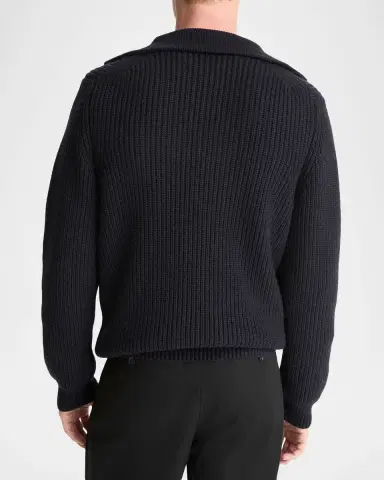 Vince Men 's Heirloom Shaker Wool-Cashmere Quarter-Zip Sweater | Thumbnail 3 Vince Men 's Heirloom Shaker Wool-Cashmere Quarter-Zip Sweater | Thumbnail 3