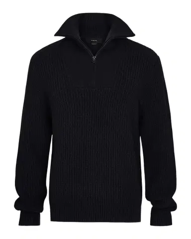 Vince Men 's Heirloom Shaker Wool-Cashmere Quarter-Zip Sweater | Thumbnail 1 Vince Men 's Heirloom Shaker Wool-Cashmere Quarter-Zip Sweater | Thumbnail 1