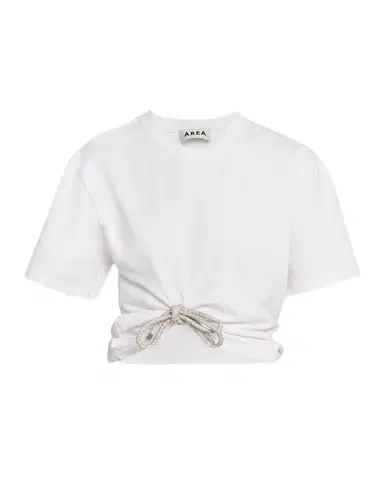 AREA Crystal Bow Crop T-Shirt | Thumbnail 1 AREA Crystal Bow Crop T-Shirt | Thumbnail 1