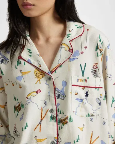 Polo Ralph Lauren Cozy Flannel Madison Cotton Pajama Set | Thumbnail 5 Polo Ralph Lauren Cozy Flannel Madison Cotton Pajama Set | Thumbnail 5