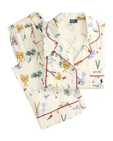 Polo Ralph Lauren Cozy Flannel Madison Cotton Pajama Set | Thumbnail 1 Polo Ralph Lauren Cozy Flannel Madison Cotton Pajama Set | Thumbnail 1
