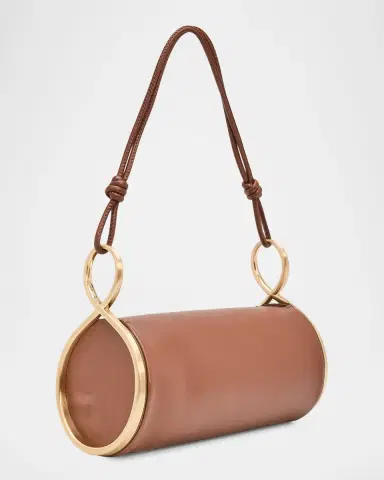 Cult Gaia Dahlia Cylindrical Leather Shoulder Bag | Thumbnail 2 Cult Gaia Dahlia Cylindrical Leather Shoulder Bag | Thumbnail 2