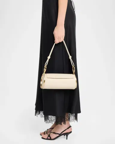 Cult Gaia Dahlia Cylindrical Leather Shoulder Bag | Thumbnail 6 Cult Gaia Dahlia Cylindrical Leather Shoulder Bag | Thumbnail 6