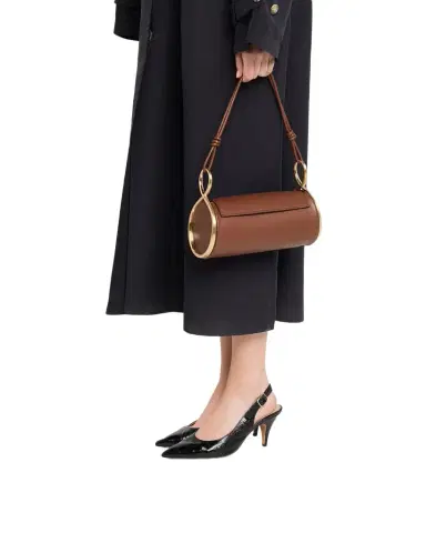 Cult Gaia Dahlia Cylindrical Leather Shoulder Bag | Thumbnail 1 Cult Gaia Dahlia Cylindrical Leather Shoulder Bag | Thumbnail 1