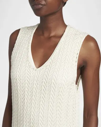 Jil Sander Crochet Knit Sleeveless Maxi Dress | Thumbnail 5 Jil Sander Crochet Knit Sleeveless Maxi Dress | Thumbnail 5