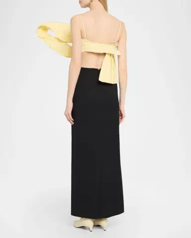 AREA Taffeta Knot Bandeau Top | Thumbnail 3 AREA Taffeta Knot Bandeau Top | Thumbnail 3