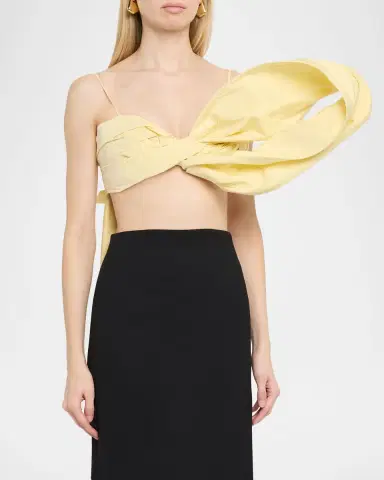 AREA Taffeta Knot Bandeau Top | Thumbnail 4 AREA Taffeta Knot Bandeau Top | Thumbnail 4