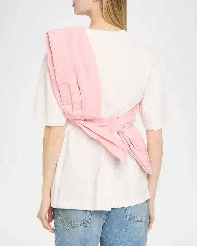 AREA Taffeta Knot Bandeau T-Shirt | Thumbnail 5 AREA Taffeta Knot Bandeau T-Shirt | Thumbnail 5