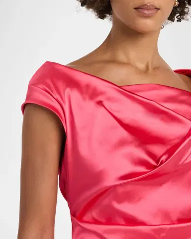 Talbot Runhof Donde Draped Satin Duchesse Column Gown | Thumbnail 5 Talbot Runhof Donde Draped Satin Duchesse Column Gown | Thumbnail 5