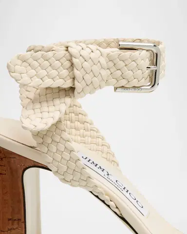 Jimmy Choo Rori 85 Leather Braided-Strap Sandals | Thumbnail 4 Jimmy Choo Rori 85 Leather Braided-Strap Sandals | Thumbnail 4