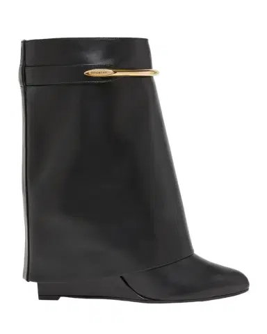 Givenchy Shark Pinch Draped Leather Wedge Ankle Boots | Thumbnail 1 Givenchy Shark Pinch Draped Leather Wedge Ankle Boots | Thumbnail 1