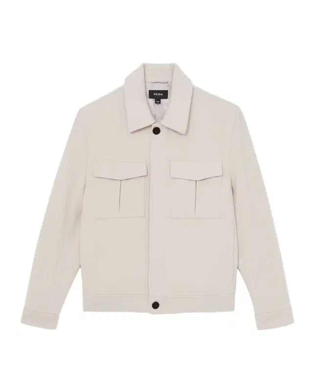 Men 's Wool-Blend Twin Pocket Full-Zip Jacket Men 's Wool-Blend Twin Pocket Full-Zip Jacket