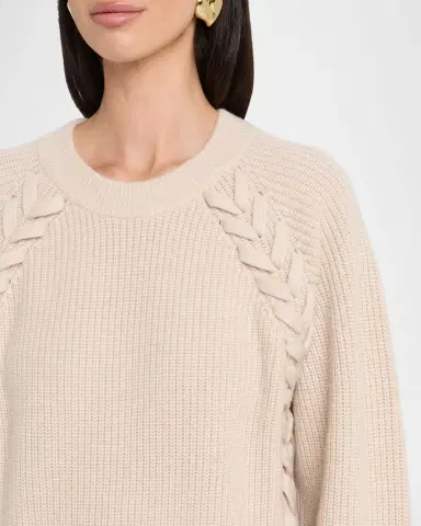 Isabel Marant Tulliam Braided Rib-Knit Wool & Cashmere Sweater | Thumbnail 5 Isabel Marant Tulliam Braided Rib-Knit Wool & Cashmere Sweater | Thumbnail 5