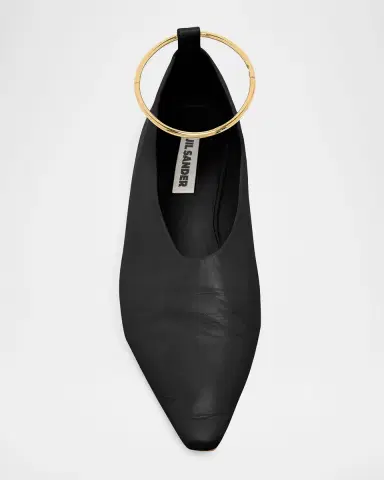 Jil Sander Ring Leather Ballerina Flats | Thumbnail 3 Jil Sander Ring Leather Ballerina Flats | Thumbnail 3