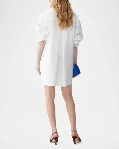 Carolina Herrera Grecian Embroidered Oversized Button-Down Shirt | Thumbnail 3 Carolina Herrera Grecian Embroidered Oversized Button-Down Shirt | Thumbnail 3