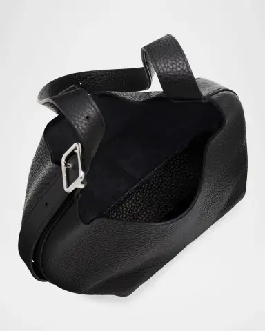 Courrèges Holy Small Grained Leather Hobo Bag | Thumbnail 3 Courrèges Holy Small Grained Leather Hobo Bag | Thumbnail 3