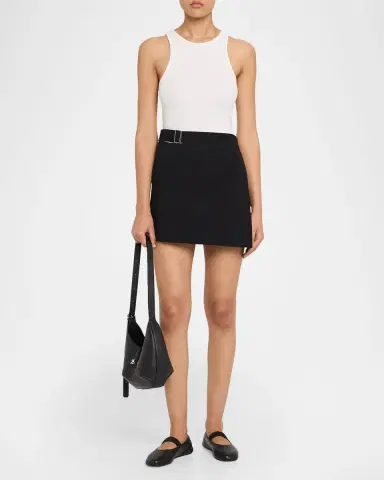Courrèges Holy Small Grained Leather Hobo Bag | Thumbnail 4 Courrèges Holy Small Grained Leather Hobo Bag | Thumbnail 4