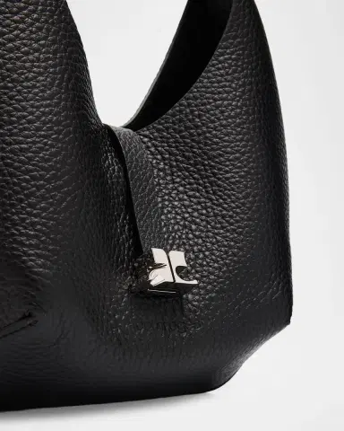 Courrèges Holy Small Grained Leather Hobo Bag | Thumbnail 5 Courrèges Holy Small Grained Leather Hobo Bag | Thumbnail 5