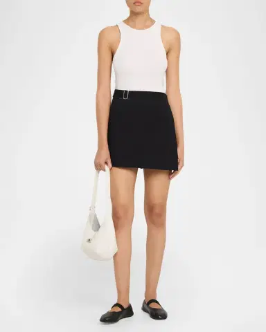Courrèges Holy Small Grained Leather Hobo Bag | Thumbnail 9 Courrèges Holy Small Grained Leather Hobo Bag | Thumbnail 9