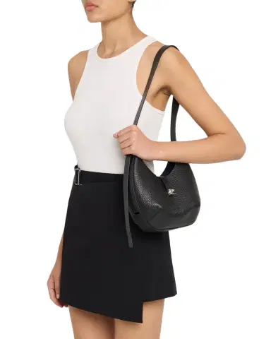 Courrèges Holy Small Grained Leather Hobo Bag | Thumbnail 1 Courrèges Holy Small Grained Leather Hobo Bag | Thumbnail 1