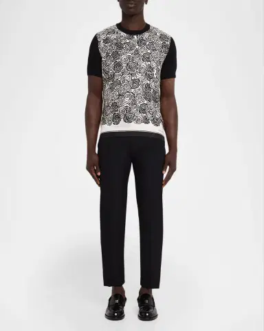 Givenchy en 's Floral-Print Silk/Cotton Short-Sleeve T-Shirt | Thumbnail 2 Givenchy en 's Floral-Print Silk/Cotton Short-Sleeve T-Shirt | Thumbnail 2