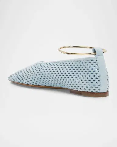 Jil Sander Ring Perforated Suede Ballerina Flats | Thumbnail 4 Jil Sander Ring Perforated Suede Ballerina Flats | Thumbnail 4