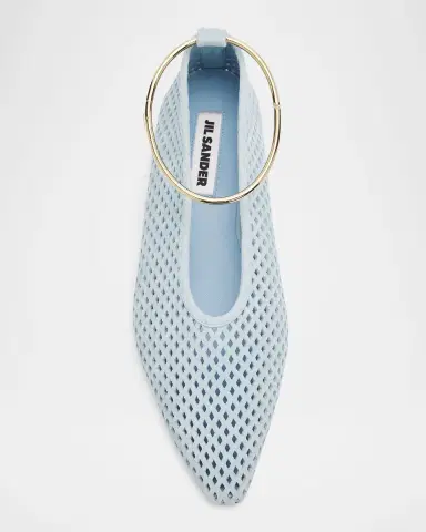 Jil Sander Ring Perforated Suede Ballerina Flats | Thumbnail 6 Jil Sander Ring Perforated Suede Ballerina Flats | Thumbnail 6