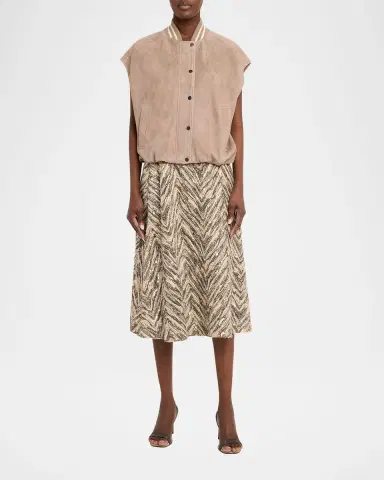 Brunello Cucinelli Chevron Sequined Superlight Tulle Midi Skirt | Thumbnail 2 Brunello Cucinelli Chevron Sequined Superlight Tulle Midi Skirt | Thumbnail 2