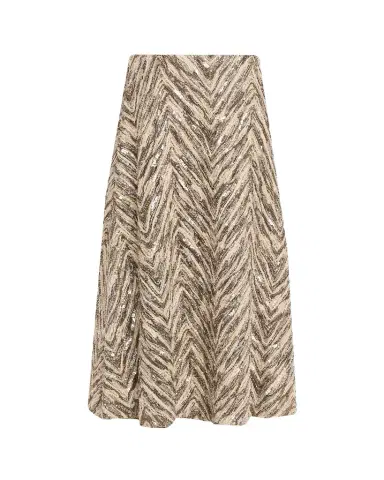 Brunello Cucinelli Chevron Sequined Superlight Tulle Midi Skirt | Thumbnail 1 Brunello Cucinelli Chevron Sequined Superlight Tulle Midi Skirt | Thumbnail 1