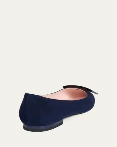 Roger Vivier Gommettine Suede Ballerina Flats | Thumbnail 4 Roger Vivier Gommettine Suede Ballerina Flats | Thumbnail 4