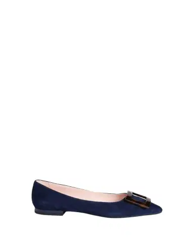 Roger Vivier Gommettine Suede Ballerina Flats | Thumbnail 1 Roger Vivier Gommettine Suede Ballerina Flats | Thumbnail 1