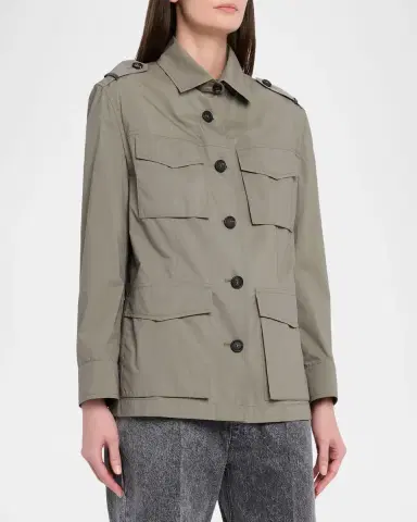 Brunello Cucinelli Water-Resistant Cotton Utility Jacket | Thumbnail 3 Brunello Cucinelli Water-Resistant Cotton Utility Jacket | Thumbnail 3