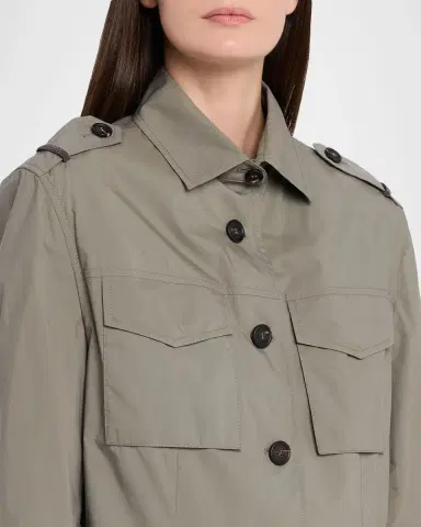 Brunello Cucinelli Water-Resistant Cotton Utility Jacket | Thumbnail 4 Brunello Cucinelli Water-Resistant Cotton Utility Jacket | Thumbnail 4