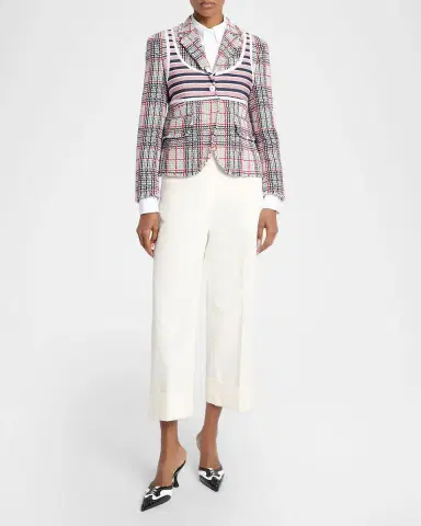 Thom Browne Bikini Trompe L 'oeil Check Single-Breasted Sport Coat | Thumbnail 2 Thom Browne Bikini Trompe L 'oeil Check Single-Breasted Sport Coat | Thumbnail 2