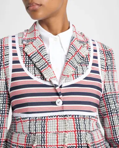 Thom Browne Bikini Trompe L 'oeil Check Single-Breasted Sport Coat | Thumbnail 5 Thom Browne Bikini Trompe L 'oeil Check Single-Breasted Sport Coat | Thumbnail 5