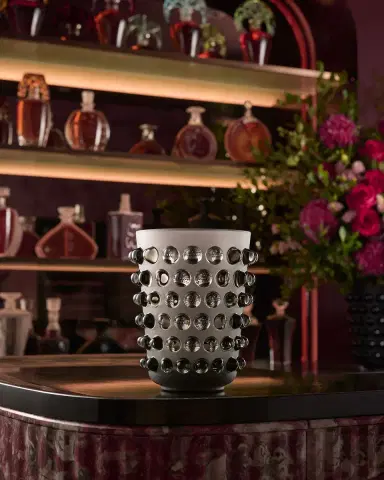 Lalique Mossi Gray Crystal Vase, 8.3" | Thumbnail 2 Lalique Mossi Gray Crystal Vase, 8.3" | Thumbnail 2