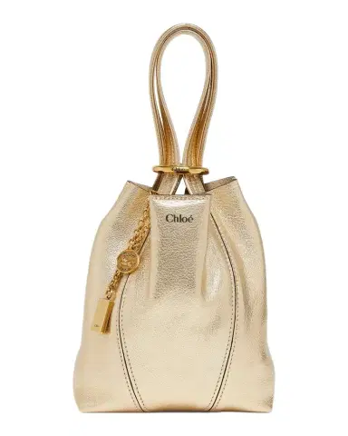 Chloe Spin Mini Tote Bag in Metallic Leather | Thumbnail 1 Chloe Spin Mini Tote Bag in Metallic Leather | Thumbnail 1