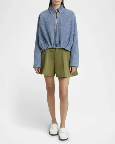 Loewe Draped Denim Bomber Jacket | Thumbnail 11 Loewe Draped Denim Bomber Jacket | Thumbnail 11