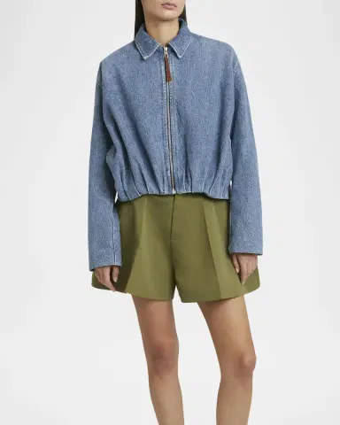 Loewe Draped Denim Bomber Jacket | Thumbnail 13 Loewe Draped Denim Bomber Jacket | Thumbnail 13