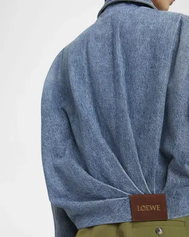 Loewe Draped Denim Bomber Jacket | Thumbnail 14 Loewe Draped Denim Bomber Jacket | Thumbnail 14