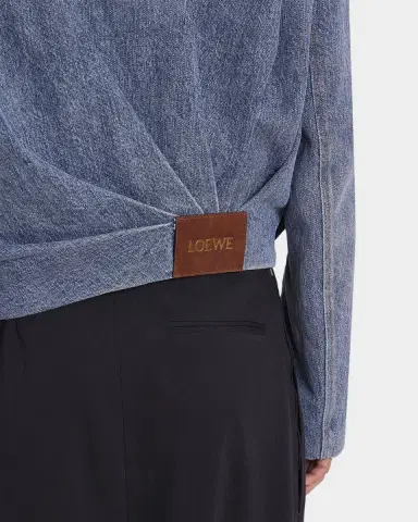 Loewe Draped Denim Bomber Jacket | Thumbnail 4 Loewe Draped Denim Bomber Jacket | Thumbnail 4