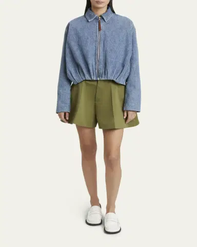 Loewe Draped Denim Bomber Jacket | Thumbnail 7 Loewe Draped Denim Bomber Jacket | Thumbnail 7