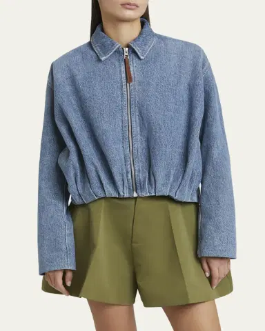 Loewe Draped Denim Bomber Jacket | Thumbnail 9 Loewe Draped Denim Bomber Jacket | Thumbnail 9