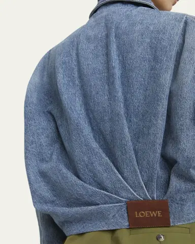 Loewe Draped Denim Bomber Jacket | Thumbnail 10 Loewe Draped Denim Bomber Jacket | Thumbnail 10