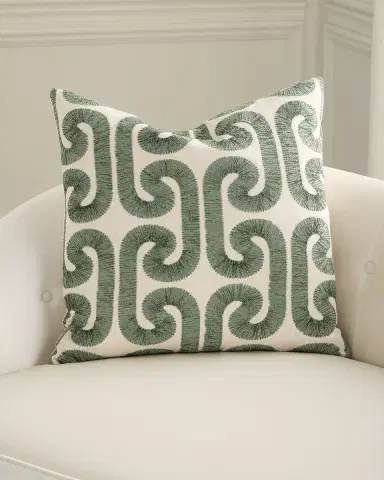 D.V. KAP Home Hathaway Embroidered Pillow, 24" Square | Thumbnail 1 D.V. KAP Home Hathaway Embroidered Pillow, 24" Square | Thumbnail 1