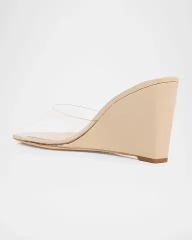 Veronica Beard 85mm Asha PVC Wedge Sandals | Thumbnail 4 Veronica Beard 85mm Asha PVC Wedge Sandals | Thumbnail 4