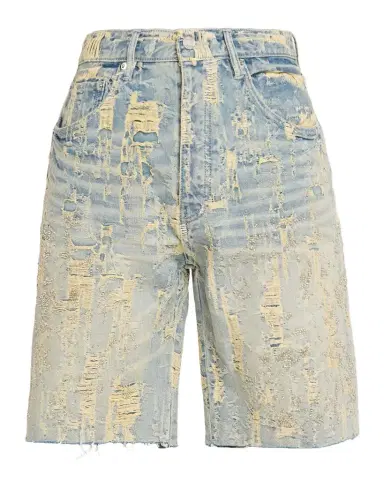 PURPLE Men 's Bead Splatter Destroy Shorts | Thumbnail 1 PURPLE Men 's Bead Splatter Destroy Shorts | Thumbnail 1