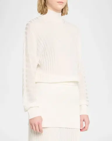Proenza Schouler Luiza Rib-Knit Turtleneck Sweater | Thumbnail 2 Proenza Schouler Luiza Rib-Knit Turtleneck Sweater | Thumbnail 2